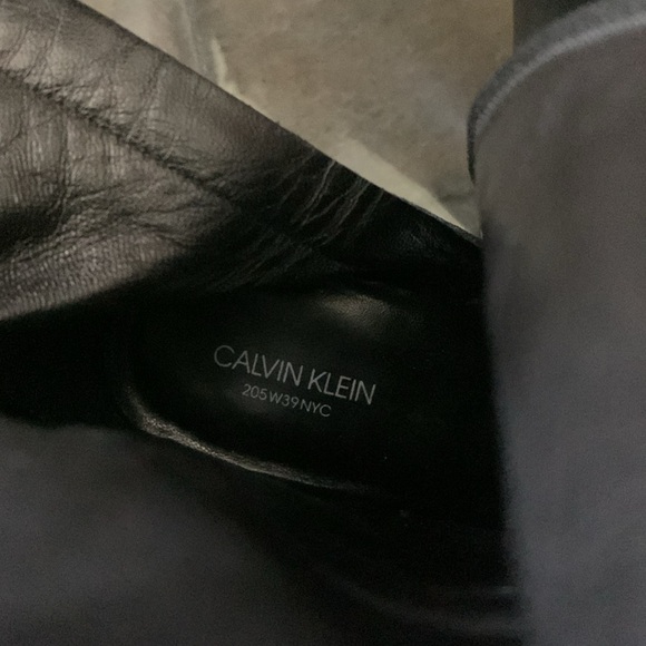 CALVIN KLEIN 205W39NYC Wilamiona Metal Trimmed Heeled Boots - Picture 6 of 13